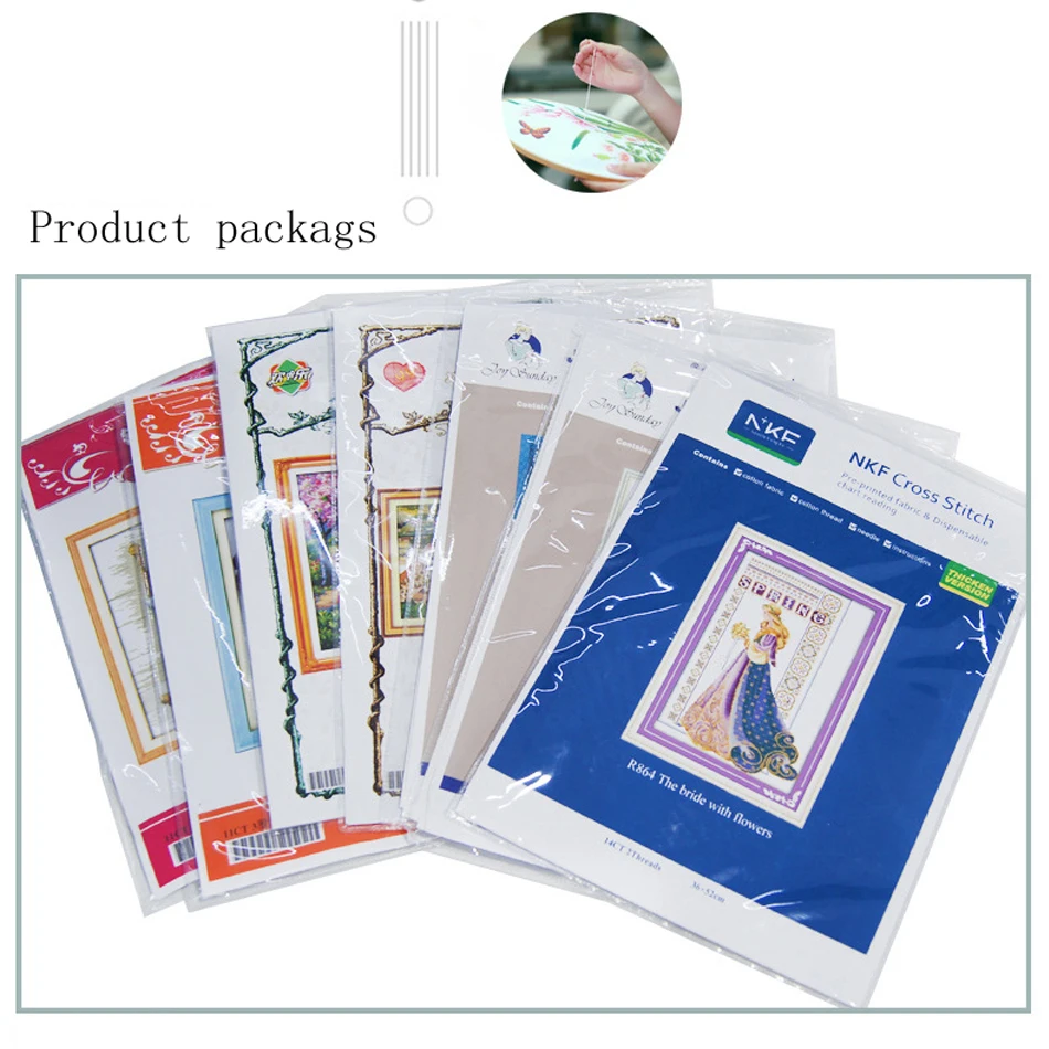 

Joy Sunday,Long hair,cross stitch embroidery kit,11CT Printed Fabric,counted cross stitch kits,Cartoon pattern cross stitch kit