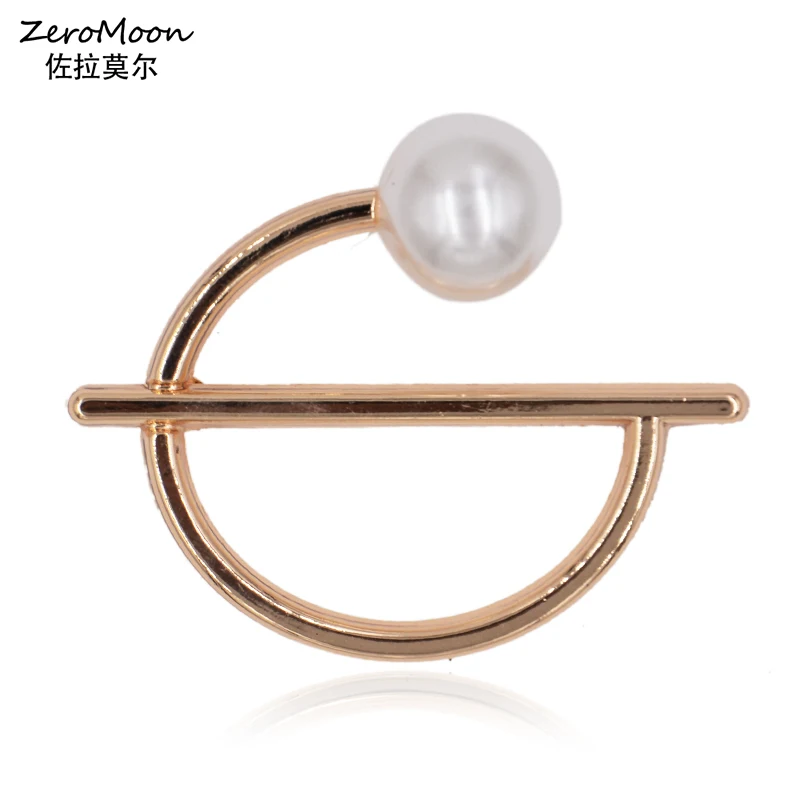 Женская Брошь с жемчугом в минималистичном стиле|Броши| |