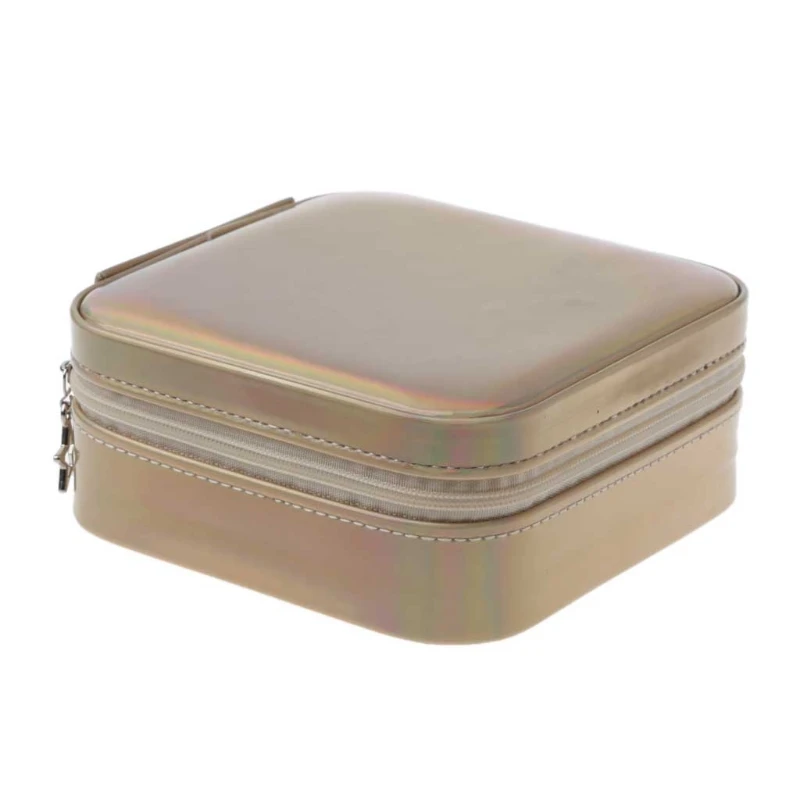 

Mirror Travel Jewelry Organizer Small Jewelry Box Mini Portable Jewelry Case Rings Earrings Necklace Organizer for Women