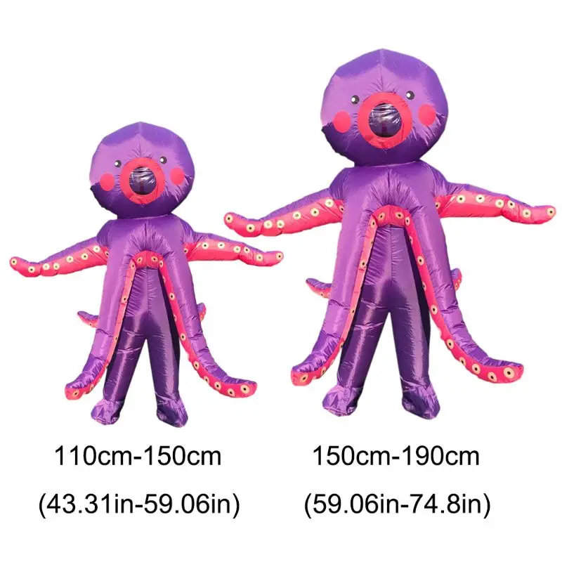 

Octopus Inflatable Costume Fancy Dress Cosplay Halloween Theme Party Toy
