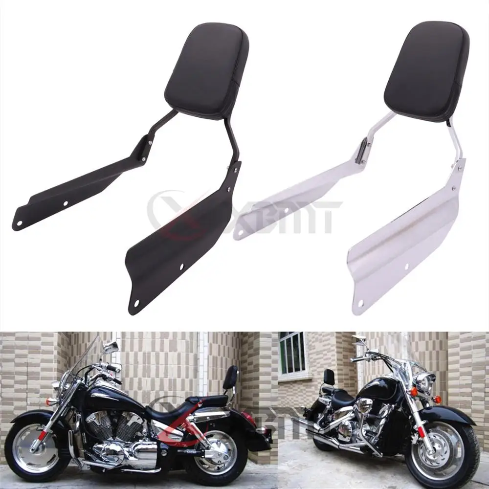 Черная/хромированная спинка для мотоцикла шина Sissy Honda VTX 1300 VTX1300 C/N/R/S 1800 VTX1800