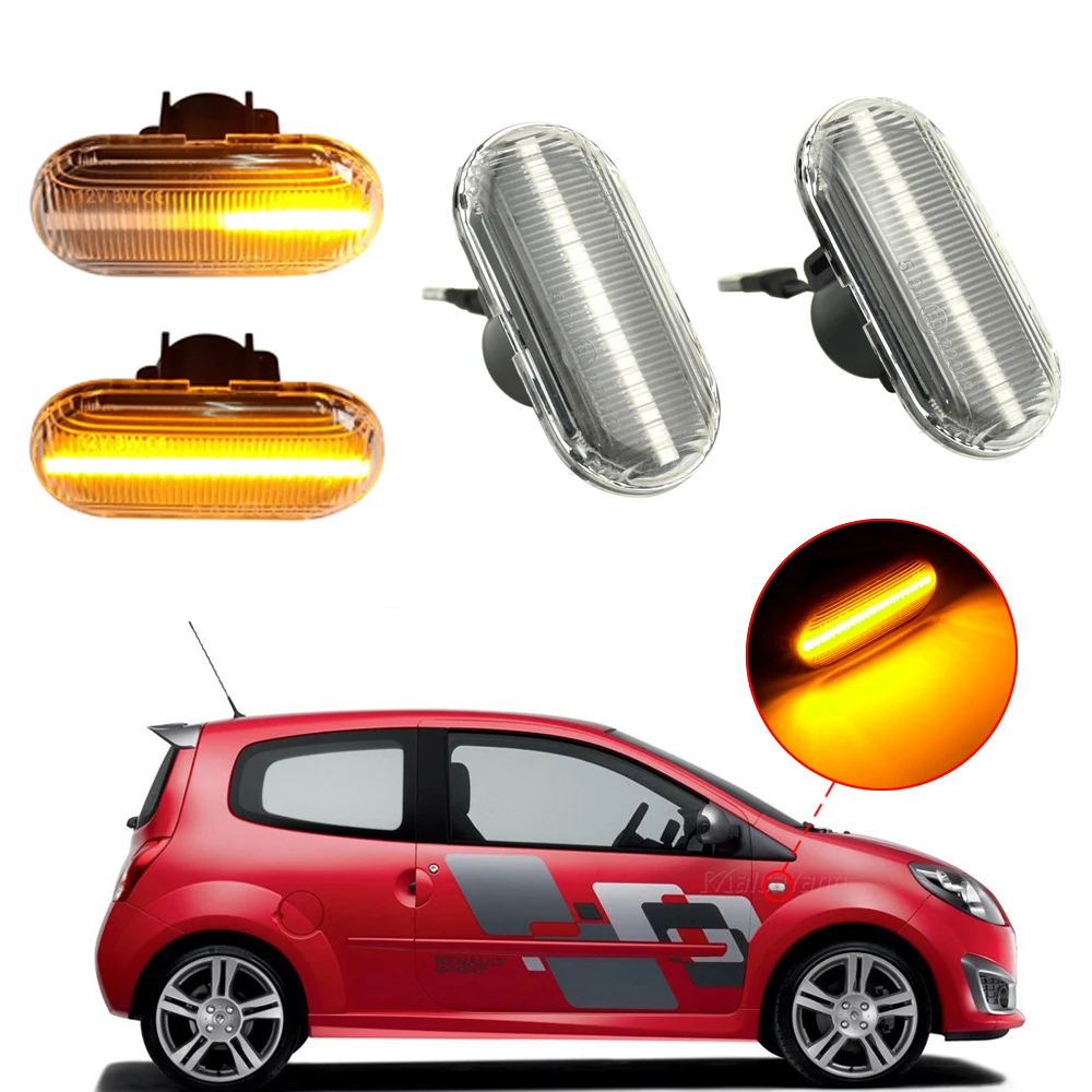 

Светодиодный динамический поворотный сигнал, босветильник фонарь для Dacia Duster Dokker устройства для Renault Megane 1 Clio1 2 KANGOO ESPACE Smart Fortwo 453