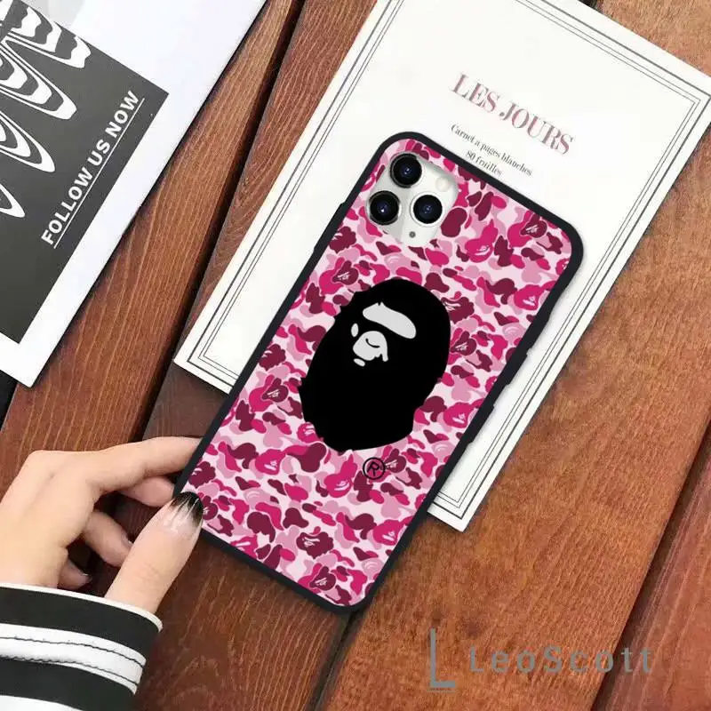

Japan bape fashion luxury brand Phone Case for iPhone 11 12 pro XS MAX 8 7 6 6S Plus X 5S SE 2020 XR COVER FUNDA
