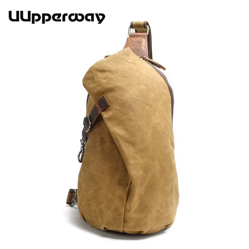 Мужская нагрудная сумка многофункциональная Холщовая Сумка через плечо для