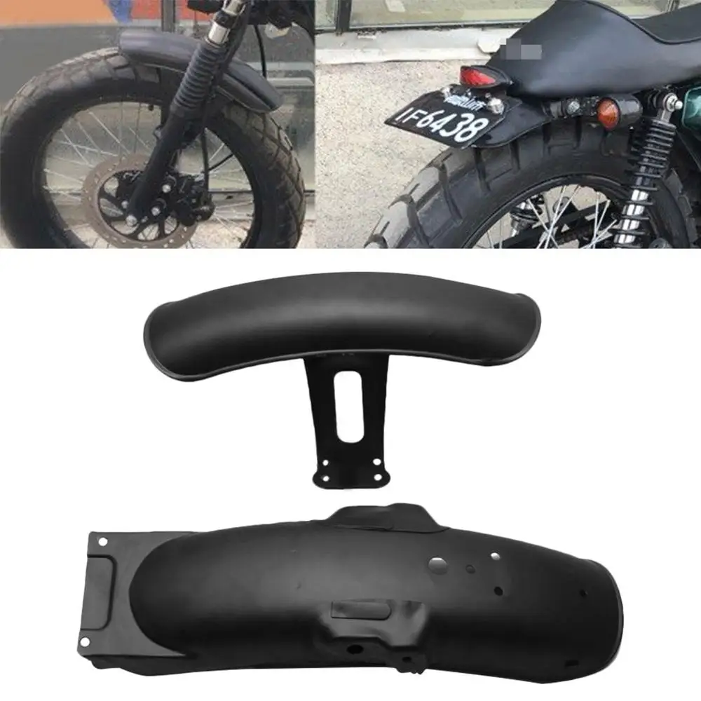 

Черный металлический брызговик для мотоцикла, заднее и переднее крыло, защитная крышка, подходит для модификации CG125 в стиле ретро, 1 комплек...