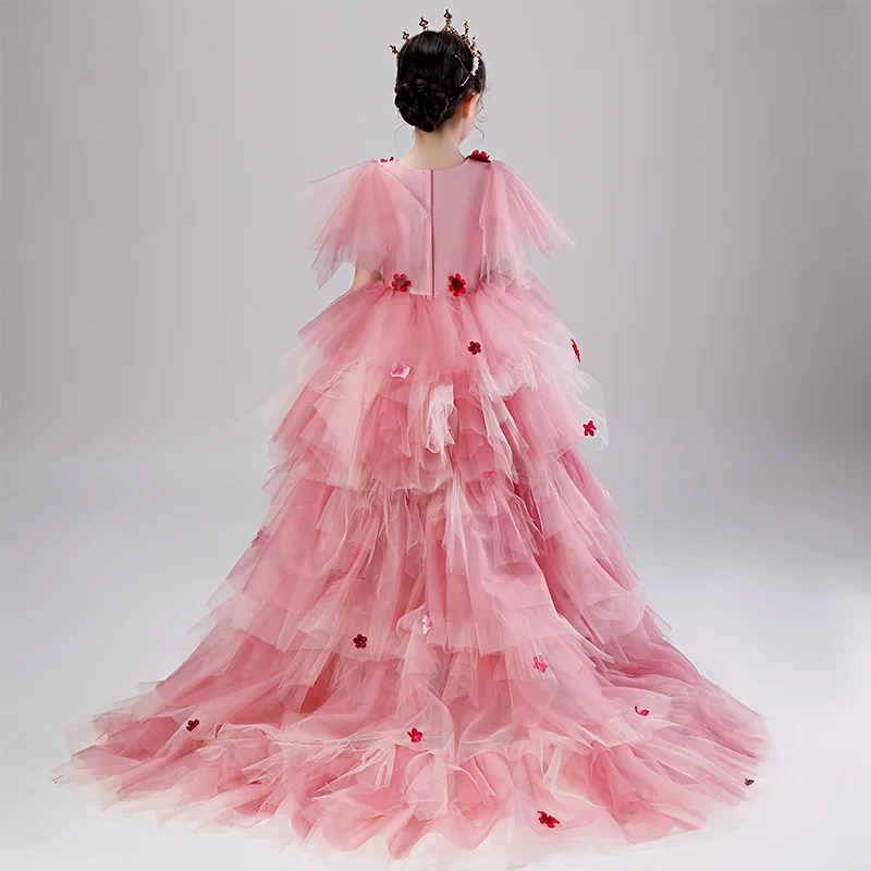 Детские платья для свадебной вечеринки девочек детские элегантные с блестками и