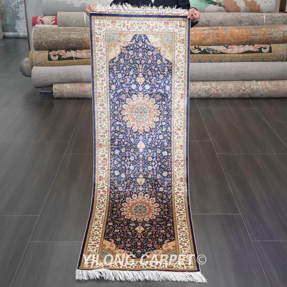 Yilong 2 'x 6' Турецкая дорожка для ковров изысканная ручная перевязка Восточная
