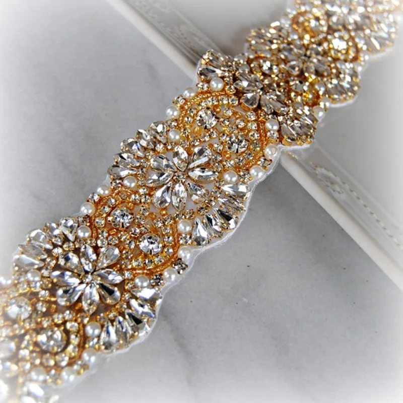 Красивый свадебный пояс Стразы с кристаллами 17 дюймов свадебная отделка платьев