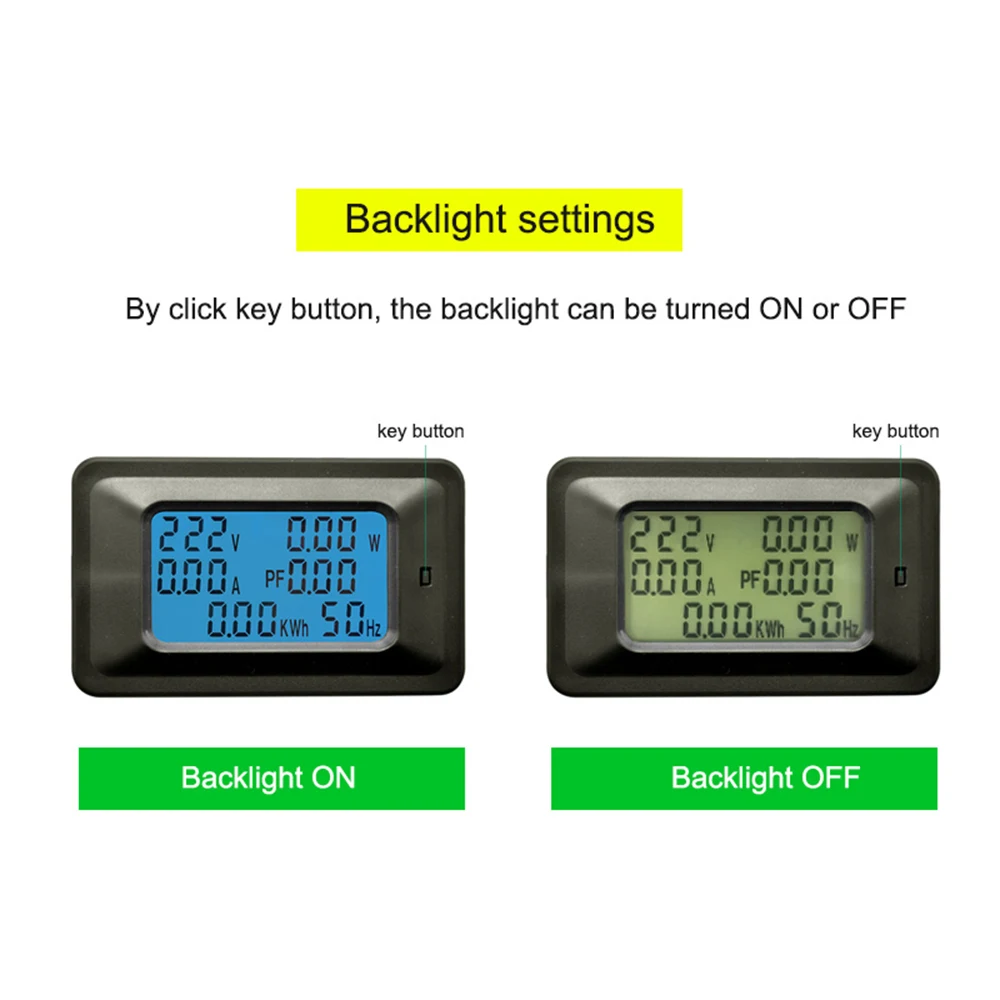 Цифровой измеритель мощности 100A ЖК дисплей точный вольтметр амперметр кВт/ч ватт