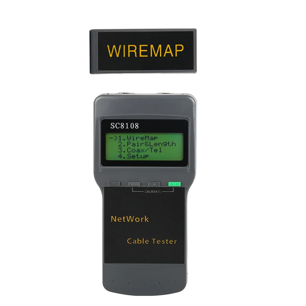 

Портативный сетевой тестер RJ45 SC8108 с ЖК-дисплеем