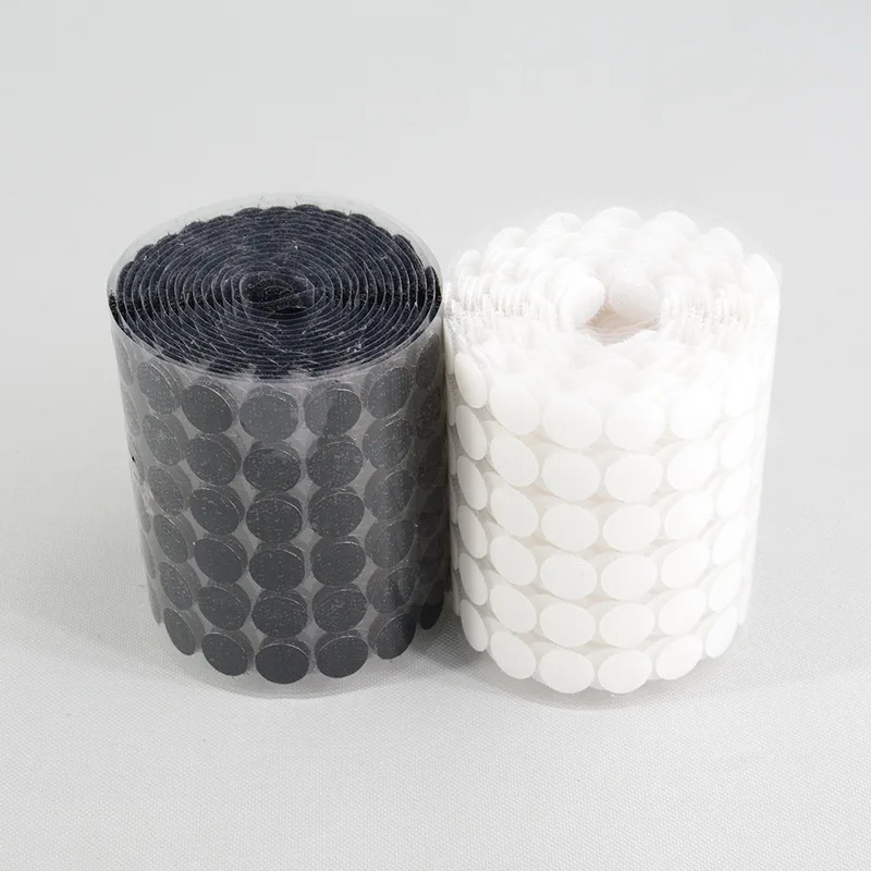 

Self Adhesive Fastener Tape Dots 10/15/20/25/30mm Strong Glue Magic Sticker White Black Coins Magic Tape