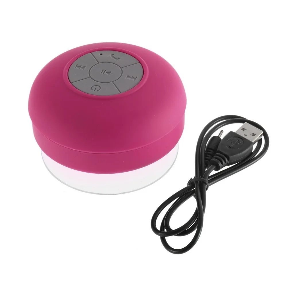 

Portable Waterproof Speaker Wireless Car Handsfree Receive Call Music Suction Mic Mini Loudspeaker Box Hot