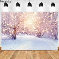 mocsicka winter photography background sparkling snowy branches decoration props child portrait photo backdrop banner
