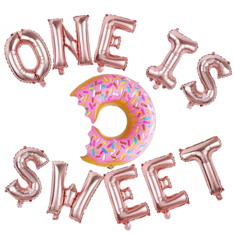1 комплект 16 дюймов розовое золото две сладкие буквы Фольга воздушных шаров в