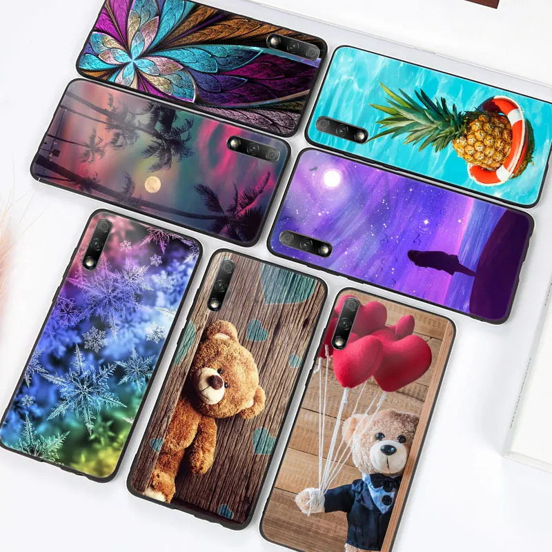 Для huawei Y6 Y5 Lite Y6 Prime Y7 Чехол Мягкий силиконовый чехол Яркий глянцевый чехол