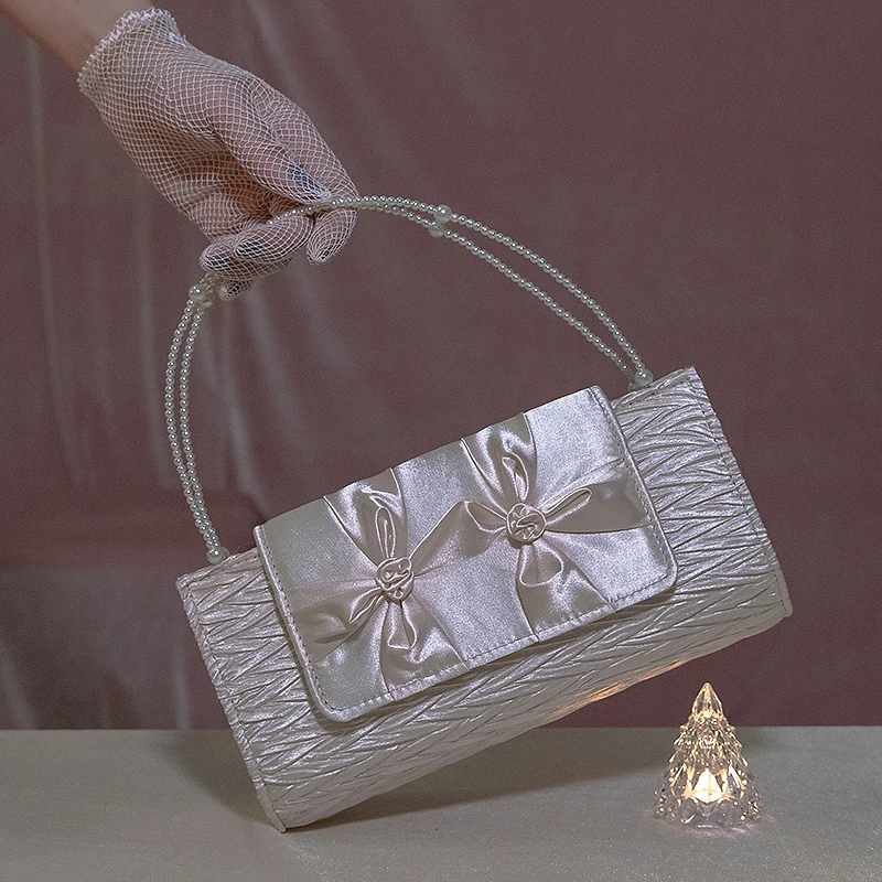 

Женская сумка 2020, корейские шелковые дамские сумочки с клапаном и цепочкой с одним цветком, сумка на плечо, вечерние клатчи, роскошная Декор...