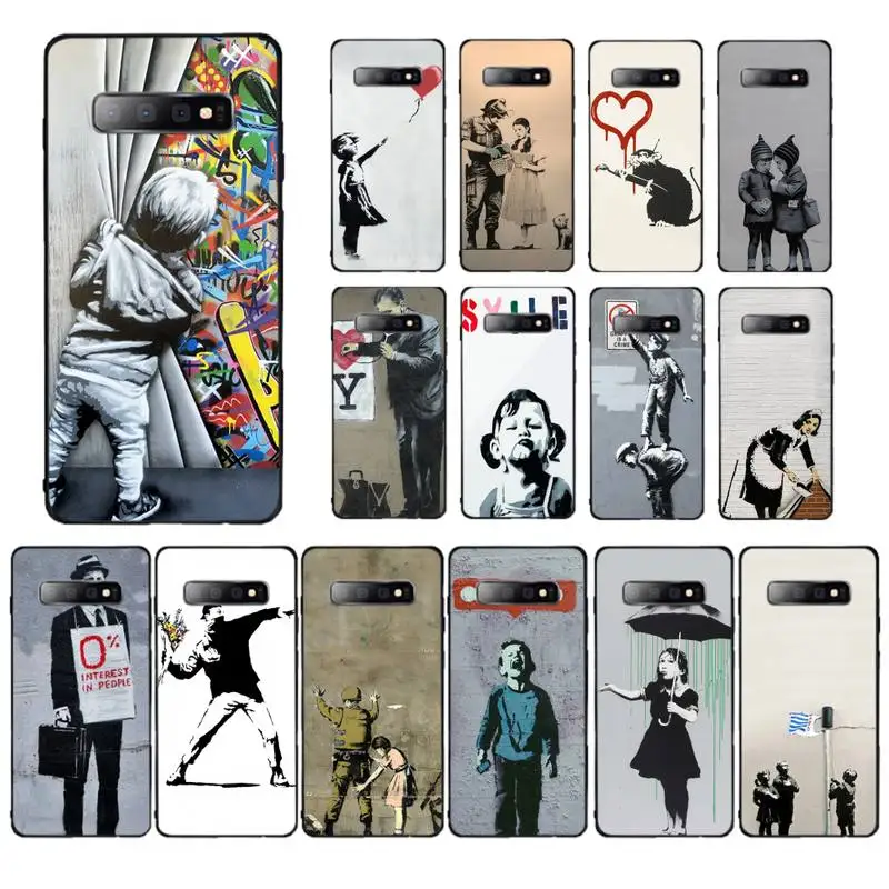 

YNDFCNB Art Banksy Phone Case for Samsung S10 21 20 9 8 plus lite S20 UlTRA 7edge