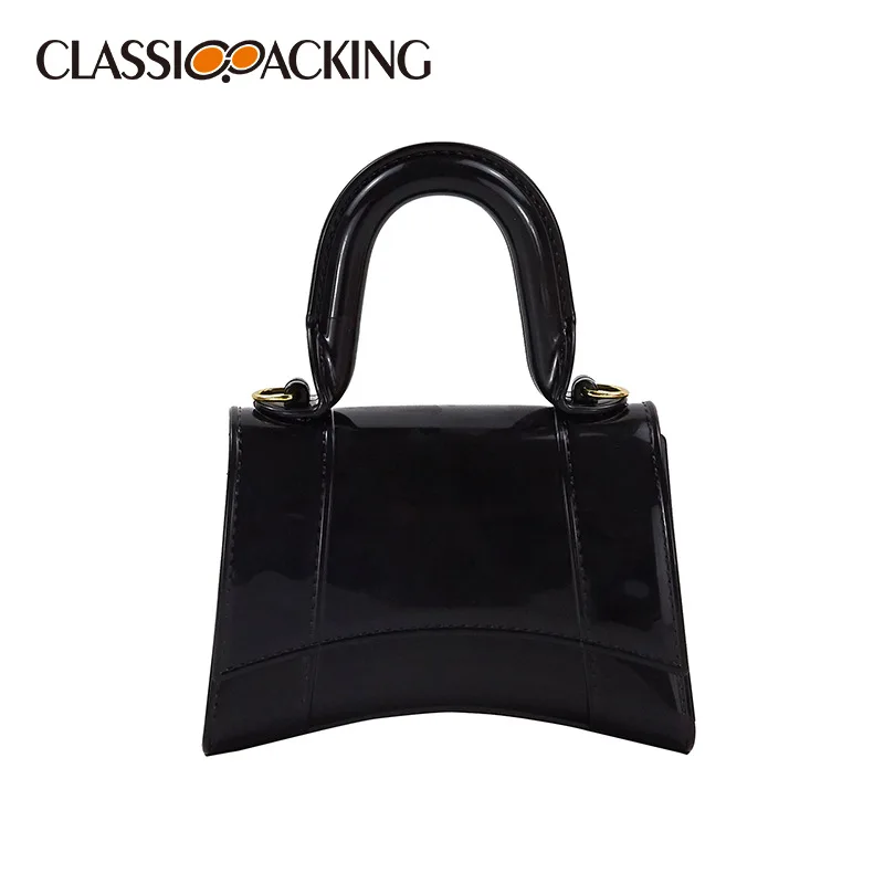 

New 2021 Fashion Mini Fanny Bag With Metal Chain PU Leather Crossbody Women's Ladies Top handle Bags Handbag