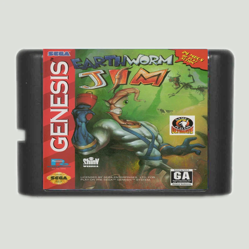 Игровая карта Earth Worm Jim 16 Bit для Sega Mega Drive &amp Genesis | Электроника