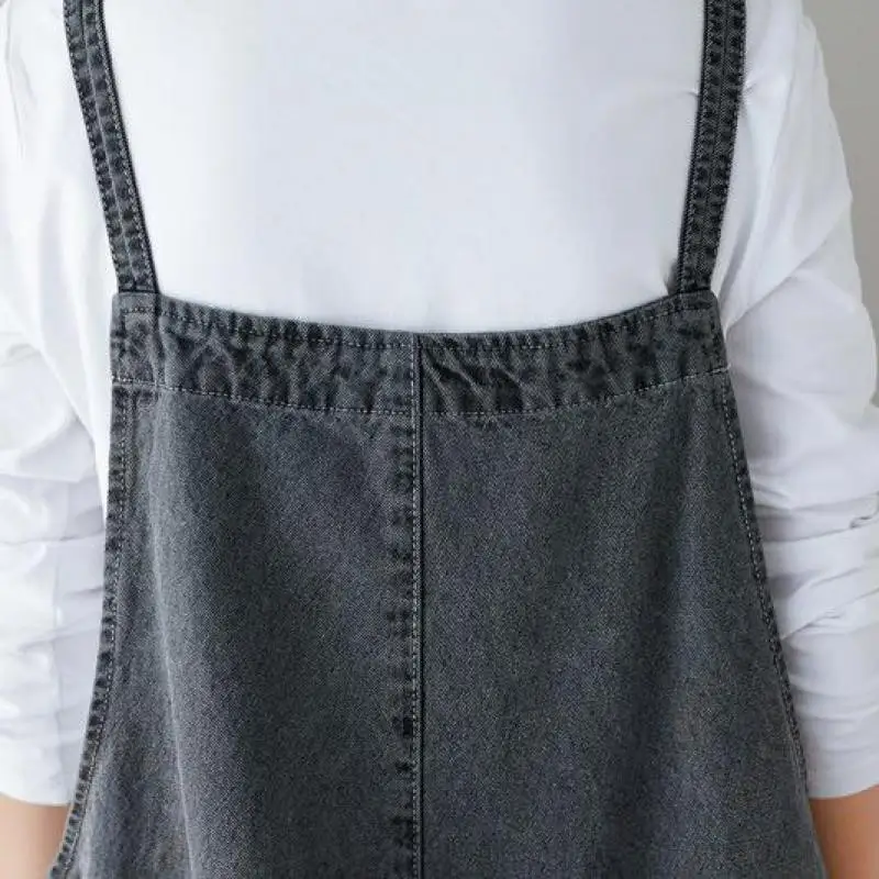 Женский комбинезон с широкими штанинами Johnature свободные однотонные комбинезоны