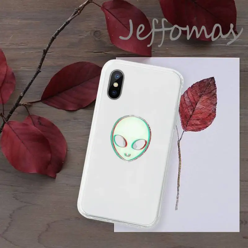 

Black Alien Avatar art Phone Case Transparent for iPhone 11 12 mini pro XS MAX 8 7 6 6S Plus X 5S SE 2020 XR