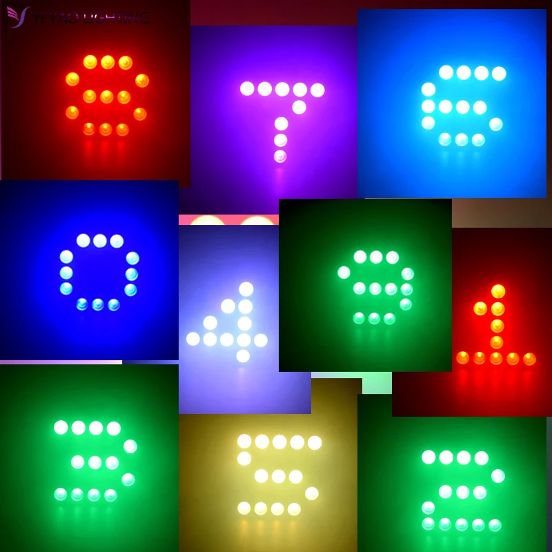 Светодиодные RGB лампы 5x5 25x10 Вт звуковая Автоматическая Матрица для свадебного