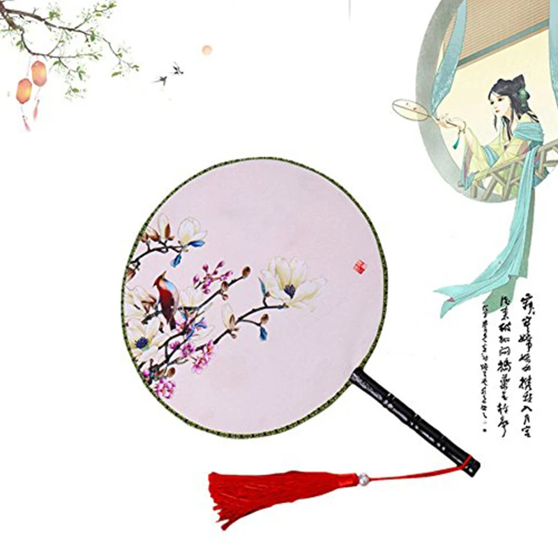 Модный женский веер двусторонний принт группа вееров древний Классический