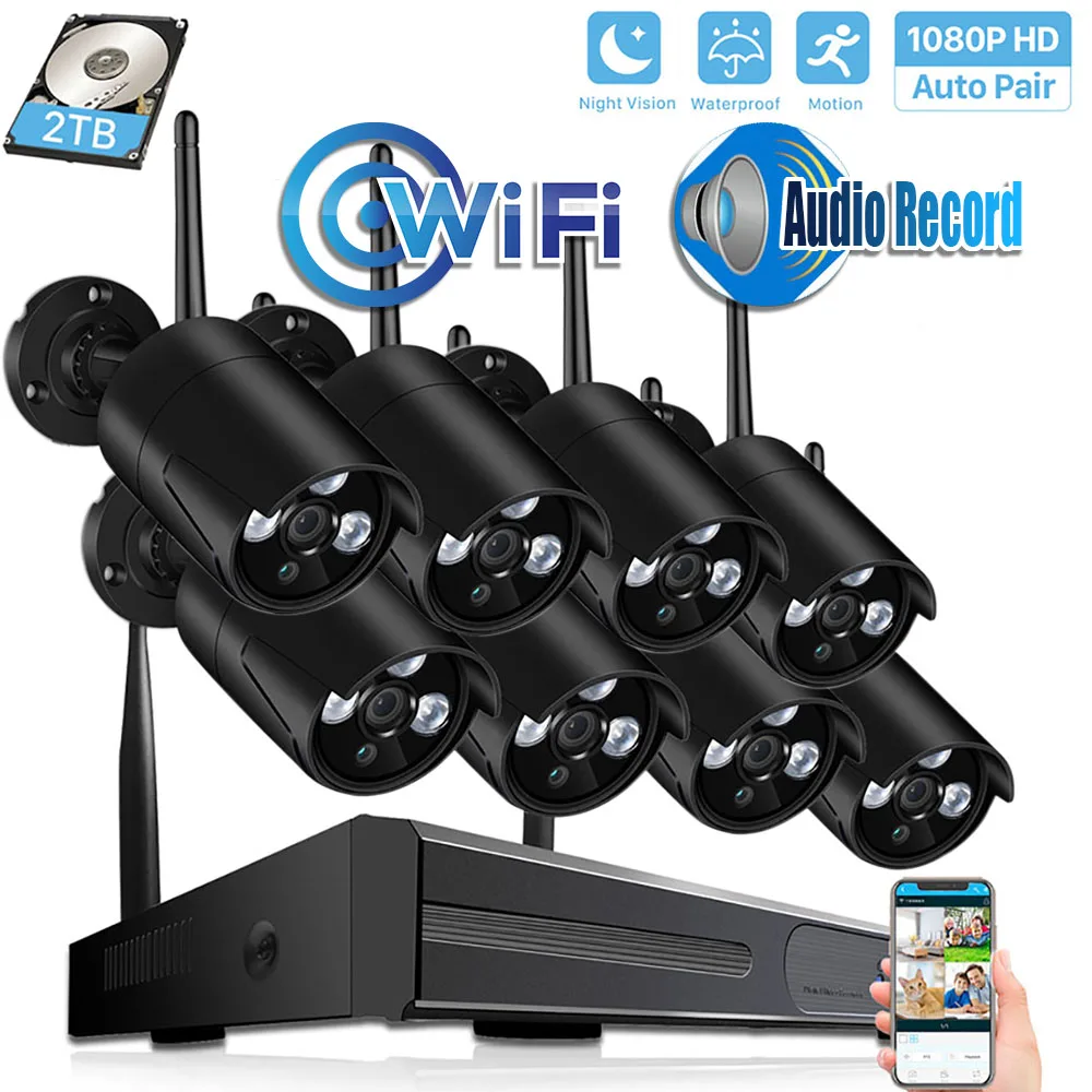 Система видеонаблюдения ночного видения беспроводная уличная