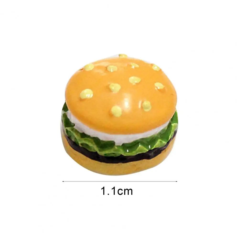 

5Pcs Resin Simulation Hamburg Dollhouse Miniature Model Toy DIY Material Phone Decor Accessories Resin Crafts Toy