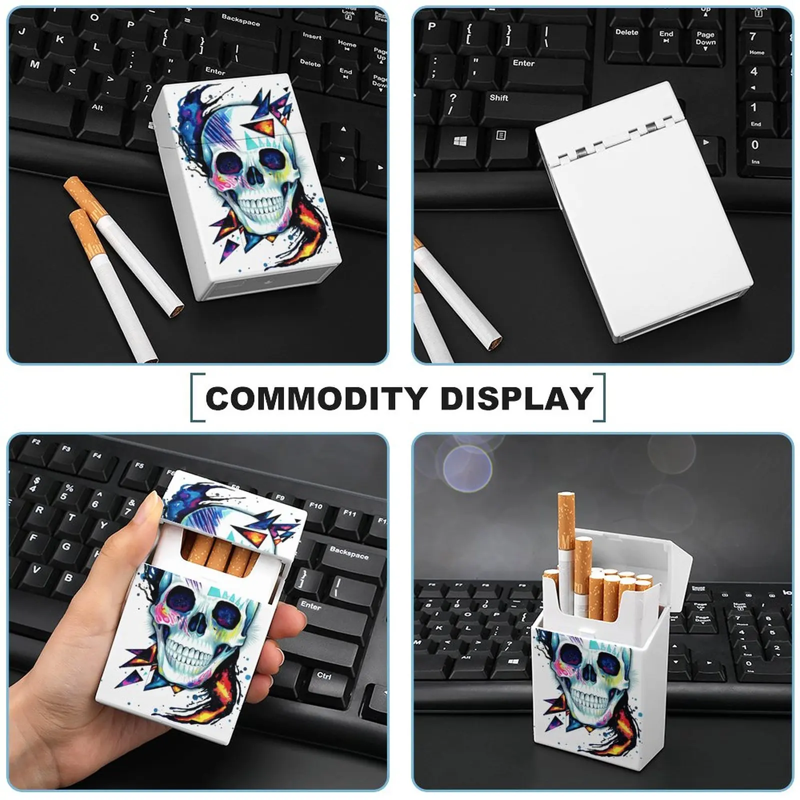 

Skull Art Cool Cigarette Case King Size Pressure Defense Cigarettes New Design Fancy Style Box