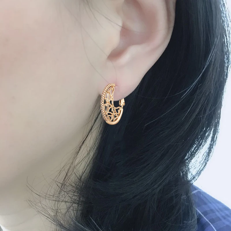 Женские серьги в форме сердца MAIKALE корейские овальные золотистые очаровательные