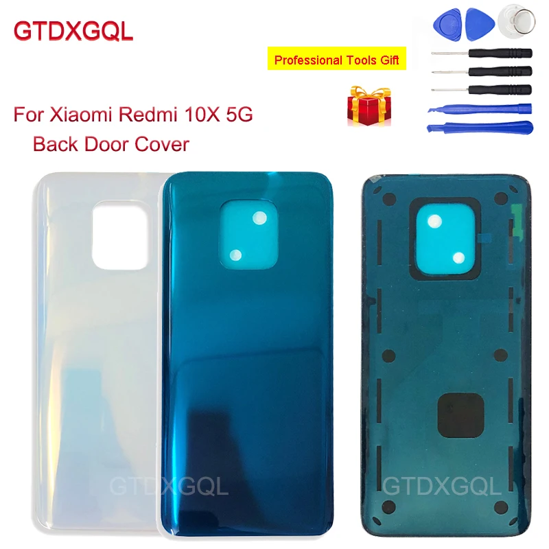 

6,57 дюймов Новинка оригинальная стеклянная крышка задняя крышка корпуса для Xiaomi Redmi 10X 5G задний корпус батареи дверь задняя чехол заменить за...