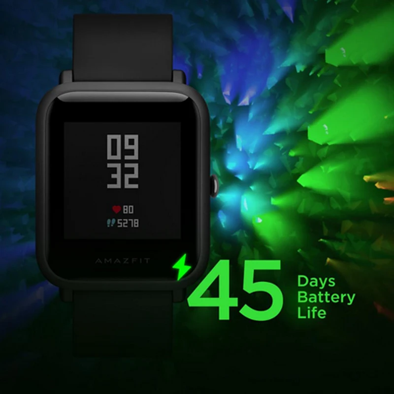 Xiaomi huami Amazfit Bip Lite 45 дней Батарея Lite 3ATM в соответствии со стандартом водонепроницаемости xiaomi smart watch amazfit bip