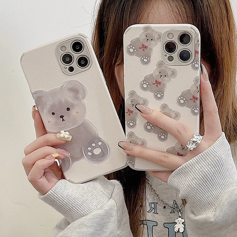 

Cartoon Silicone iPhone13 12 11pro Max Phone Case All Coverage Soft Back Cover For Xr Xs Max 7 8Plus