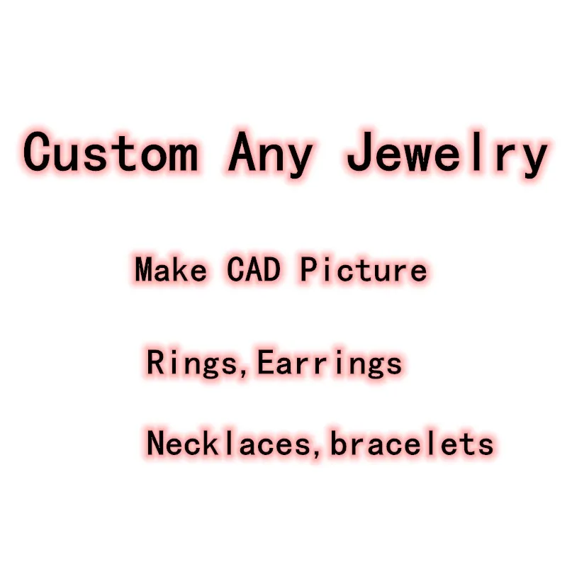 AIYANISHI Custom Jewelry Custom Earrings, Rings, Necklace for Women Make CAD Picture Custom Any Design Jewelry for Party Jewelry