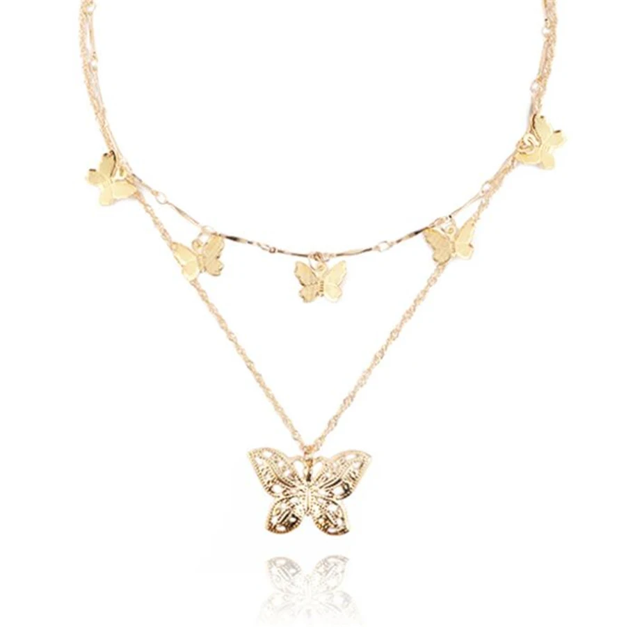 Ожерелье с подвеской бабочкой в эстетике K POP для женщин модная Готическая