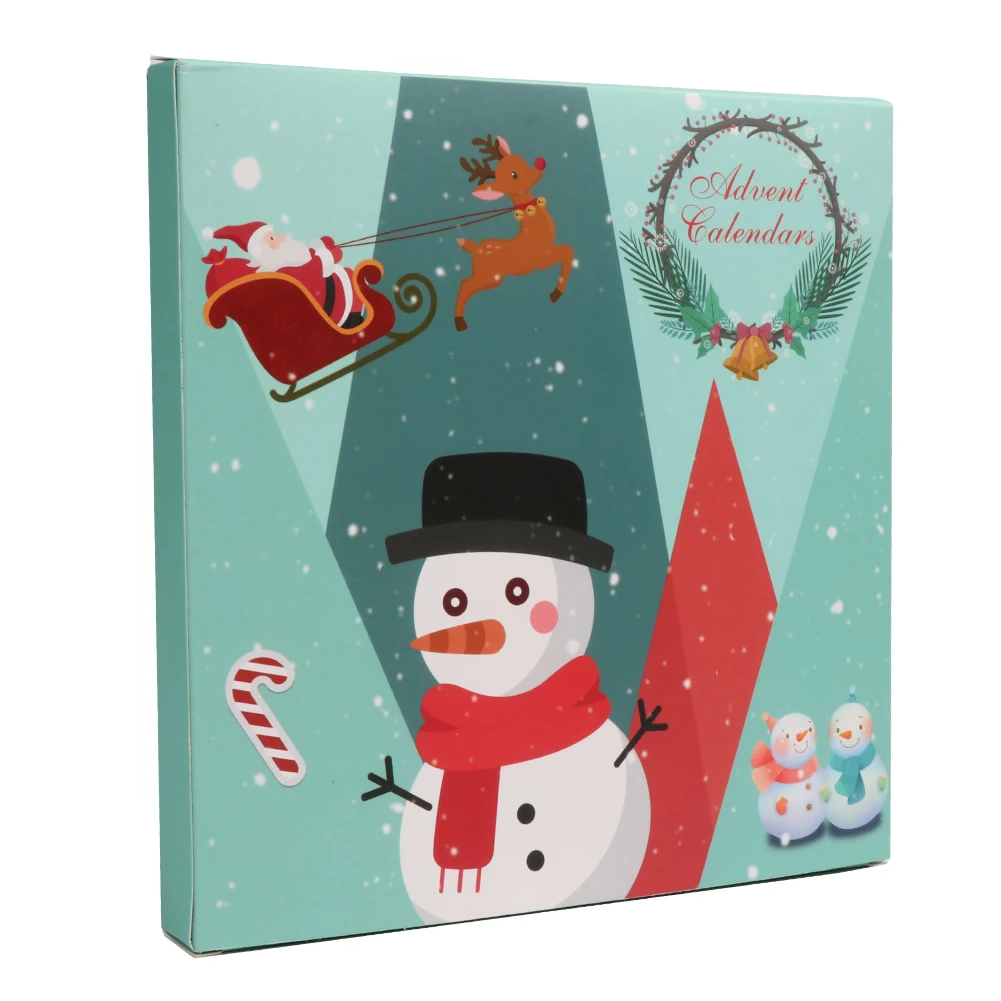 OHEART снеговик Рождественский календарь обратного отсчета женские девичьи