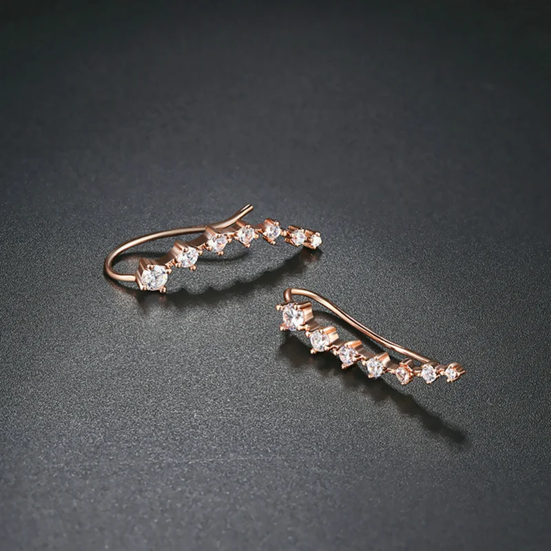 Серьги клипсы женские из металлического сплава с фианитом|Серьги-клипсы| |