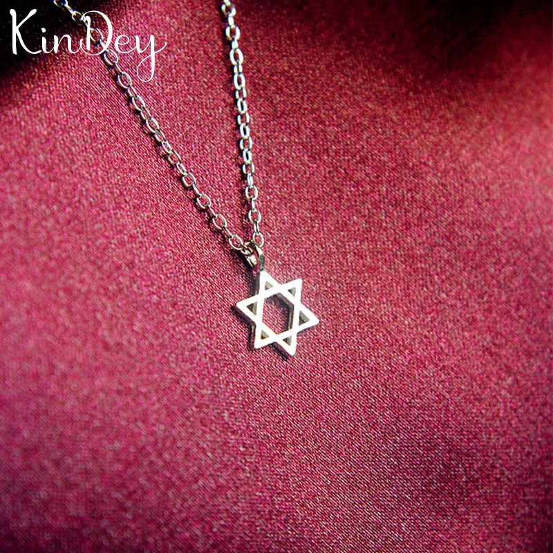 Kindey Бохо звезда серебряного цвета Давид ожерелья для женщин девушки подарки
