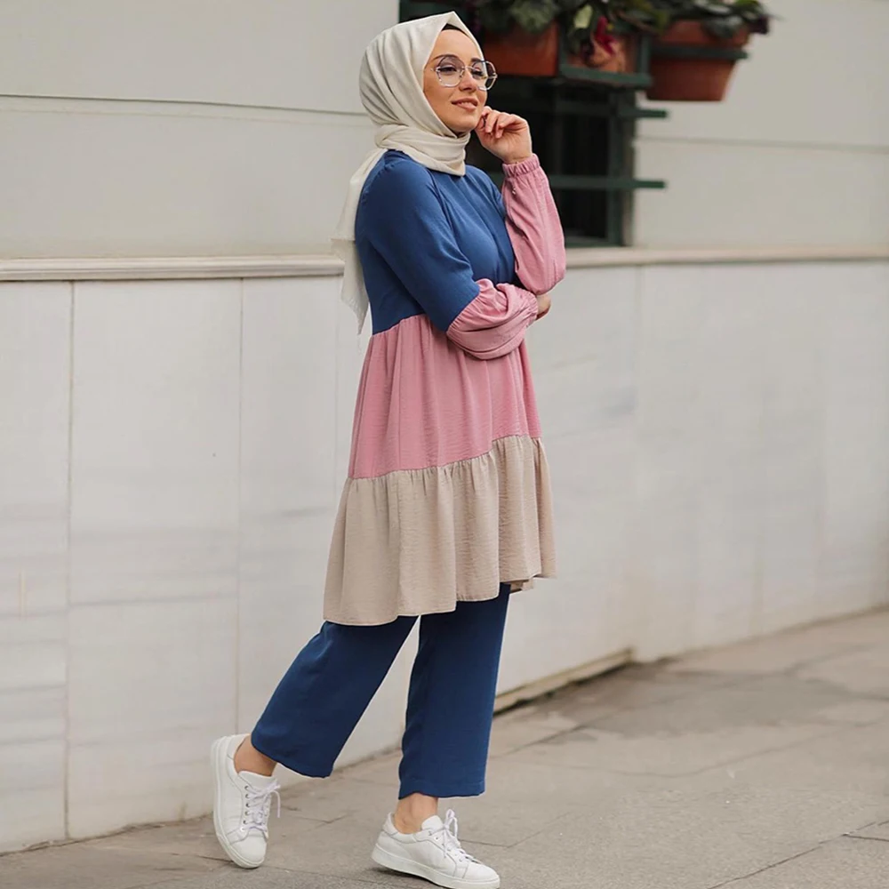 Женский комплект из двух предметов Siskakia плиссированный топ с длинным рукавом и