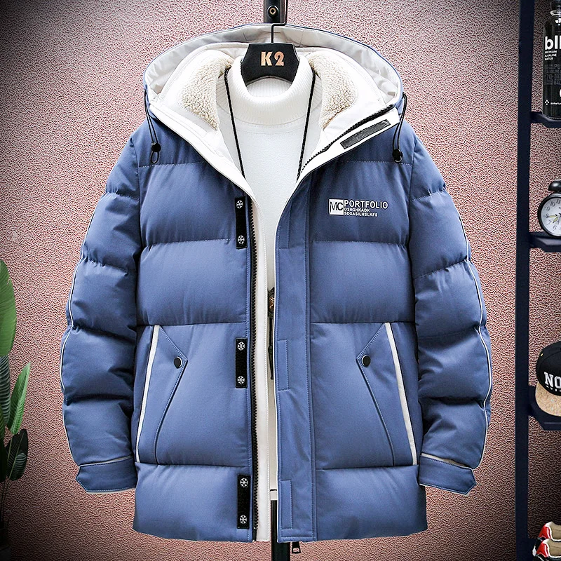 Men 2021 Winter New Casual Warm Thick Waterproof Jacket Parkas Men Outwear Fashion Pockets Hat Parka Jacket Hot Sale Drop Ship