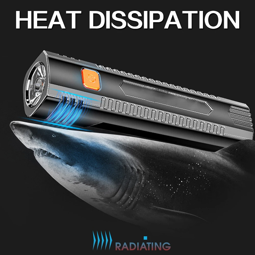 Новый портативный мини фонарик USB Перезаряжаемый Lanterna с выходным внешним