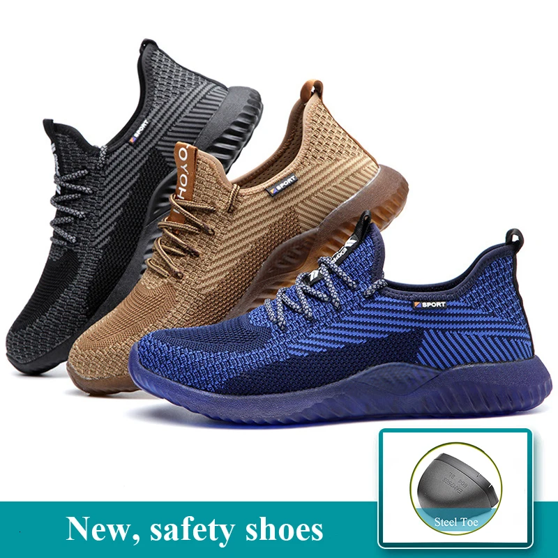 2019 осень со стальным носком рабочая обувь Обувь для мужчин Прочные ботинки