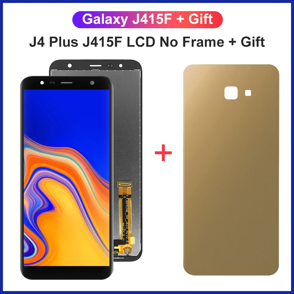 ЖК-дисплей 100% ''для Samsung Galaxy J4 Plus J415 J415F J410 с сенсорным экраном и крышкой