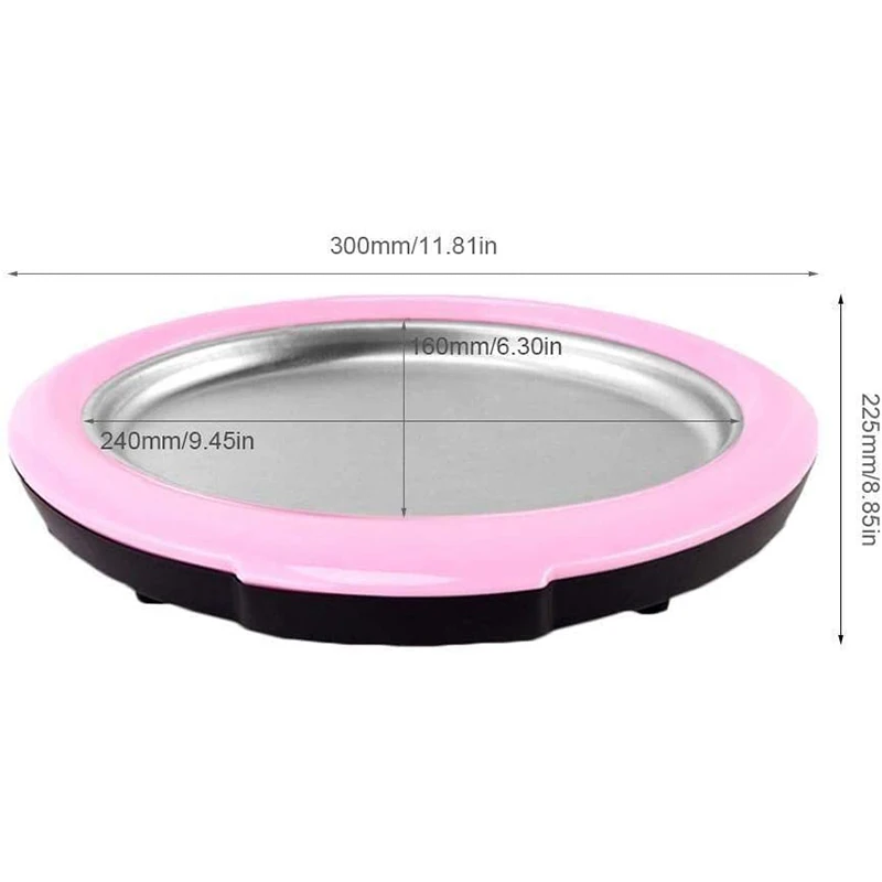 

Rolled Ice Cream Maker - Instant Ice Cream Maker Pan with 2 Spatulas, Round Sweet Spot Ice Cream Maker for Kids