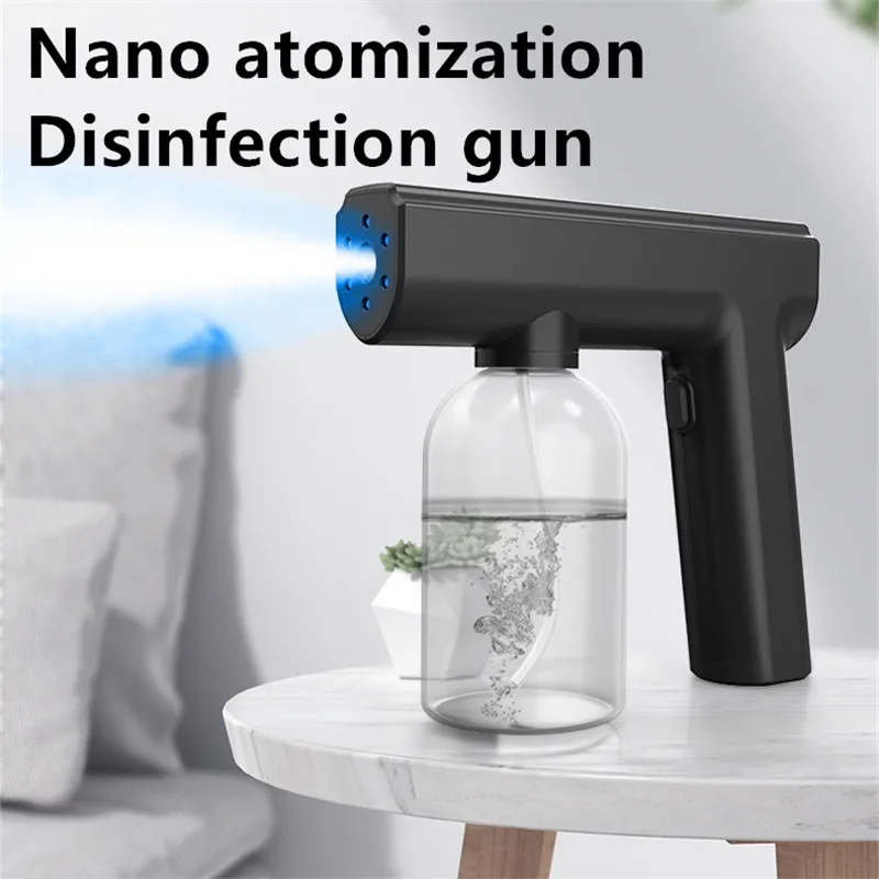 

300ML Wireless Electric Sanitizer Sprayer Disinfects Blue Light Nano Steam Spray Gun Sterilizing Nano Spray Gun For Home Office