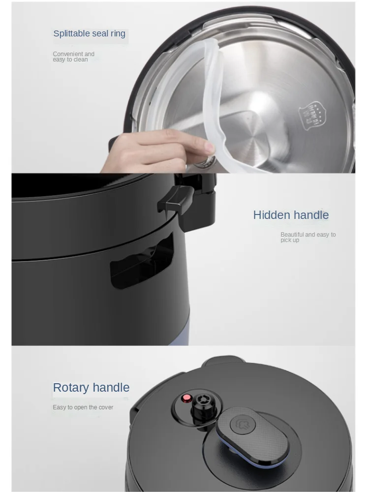 midea electric pressure cooker double liner 4 8l pressure cooker 1000w kitchen appliances electric cooking free global shipping