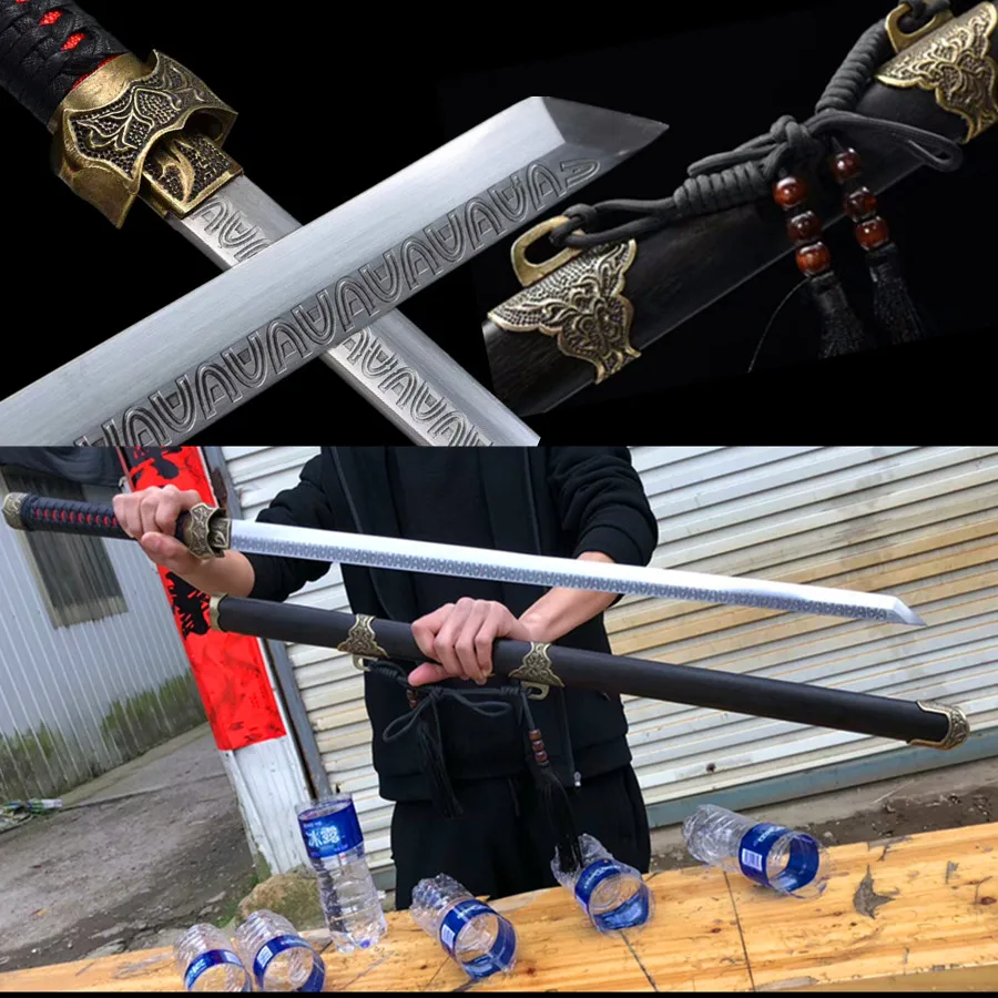 Замечательный китайский кунгфу Тан дао Цзянь острый меч 1095 высокоуглеродистой