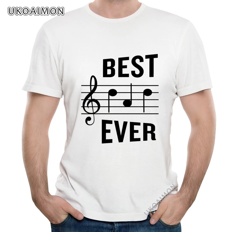 

Hot Sale Best Dad Ever Funny Music Note Father's Gift Cotton Leisure T Shirt Manga Print T Shirts Men Comics T-Shirts