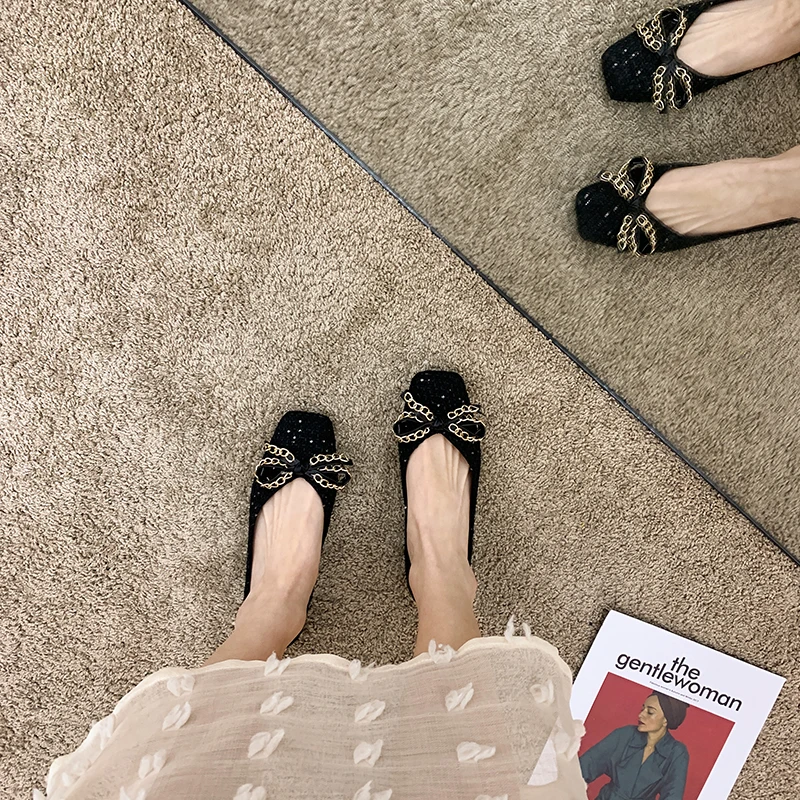 

Crrcrrcrr Ladies Sexy Slip-on Comfortable Party Handmade Shoes Female Spring Autumn Fashion Lovely Elegant Shallow Pumps